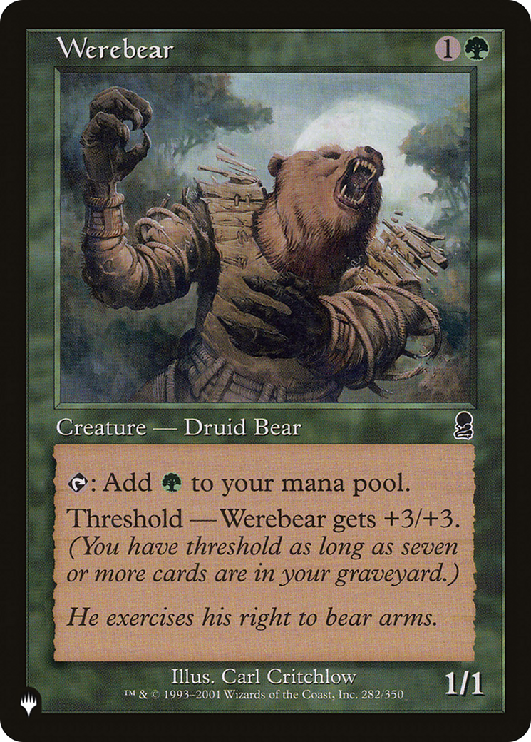 Werebear [The List Reprints] | Gate City Games LLC