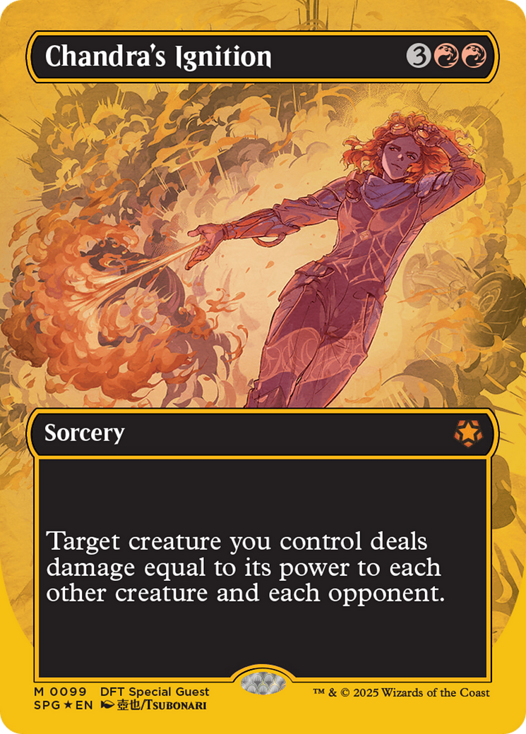 Chandra's Ignition (Borderless) (First-Place Foil) [Aetherdrift Special Guests] | Gate City Games LLC