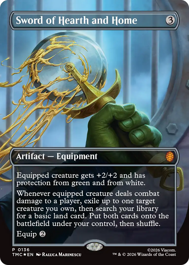 Sword of Hearth and Home (Borderless) [Teenage Mutant Ninja Turtles Promos] | Gate City Games LLC