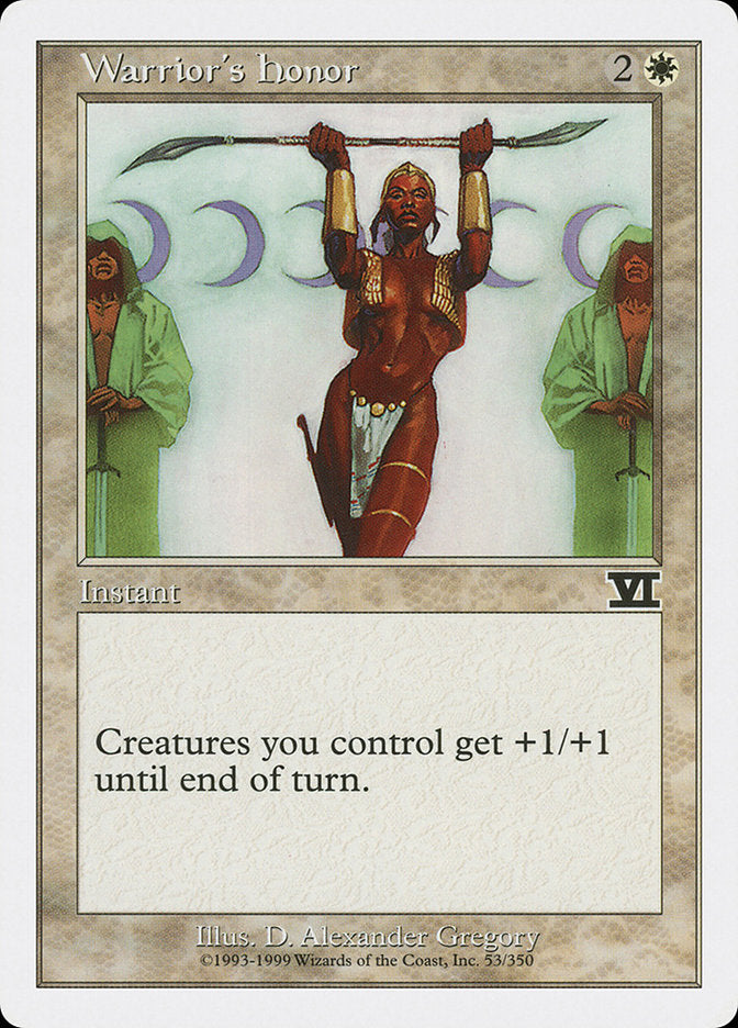 Warrior's Honor [Classic Sixth Edition] | Gate City Games LLC