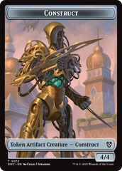 Construct // Golem (0013) Double-Sided Token [Aetherdrift Commander Tokens] | Gate City Games LLC