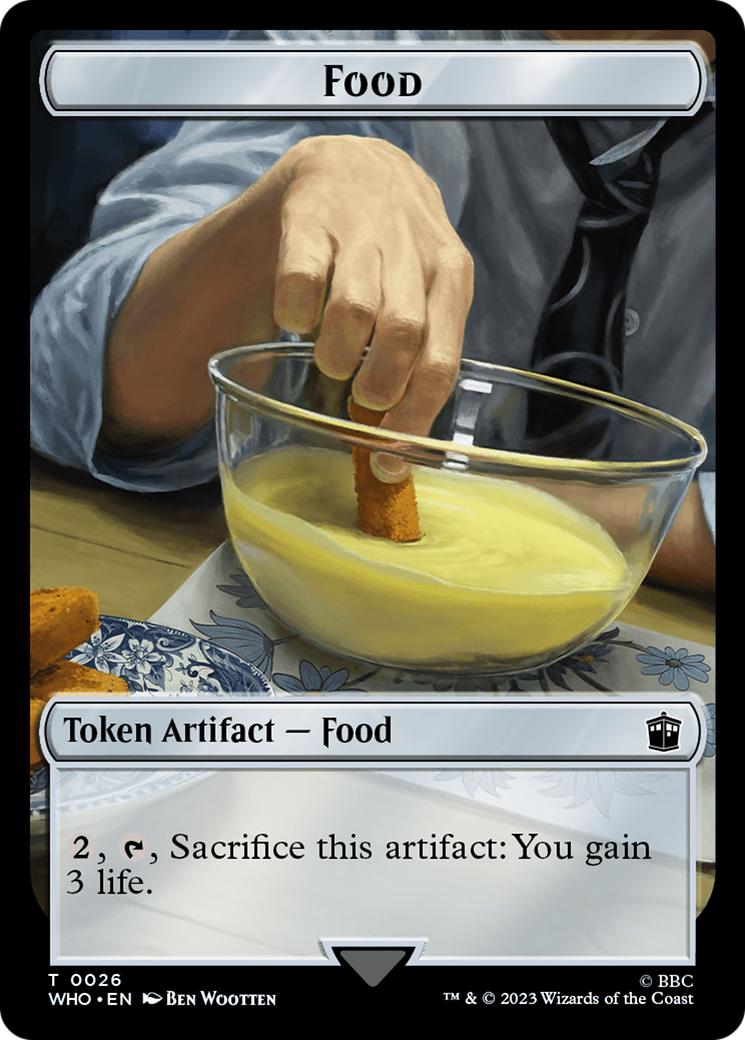 Fish // Food (0026) Double-Sided Token [Doctor Who Tokens] | Gate City Games LLC