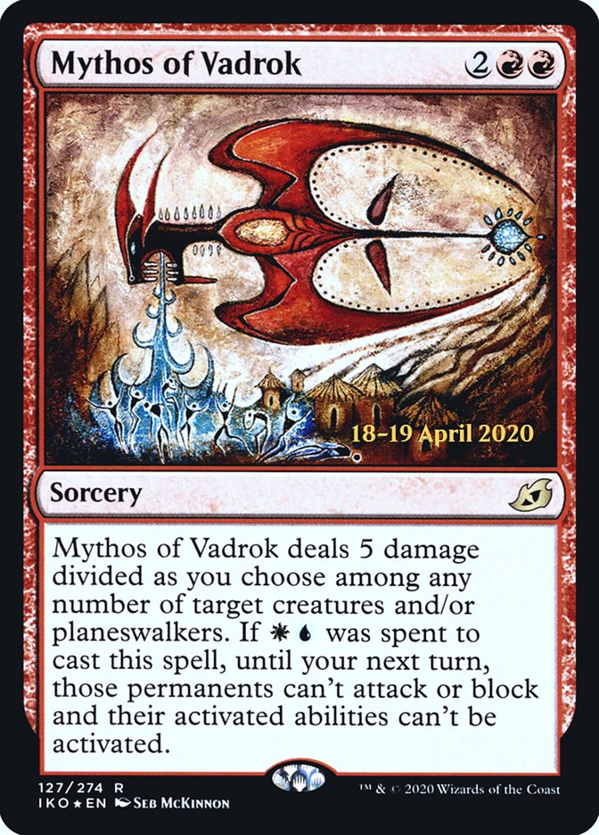 Mythos of Vadrok [Ikoria: Lair of Behemoths Prerelease Promos] | Gate City Games LLC