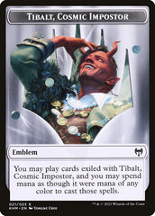 Dwarf Berserker // Tibalt, Cosmic Impostor Emblem Double-Sided Token [Kaldheim Tokens] | Gate City Games LLC