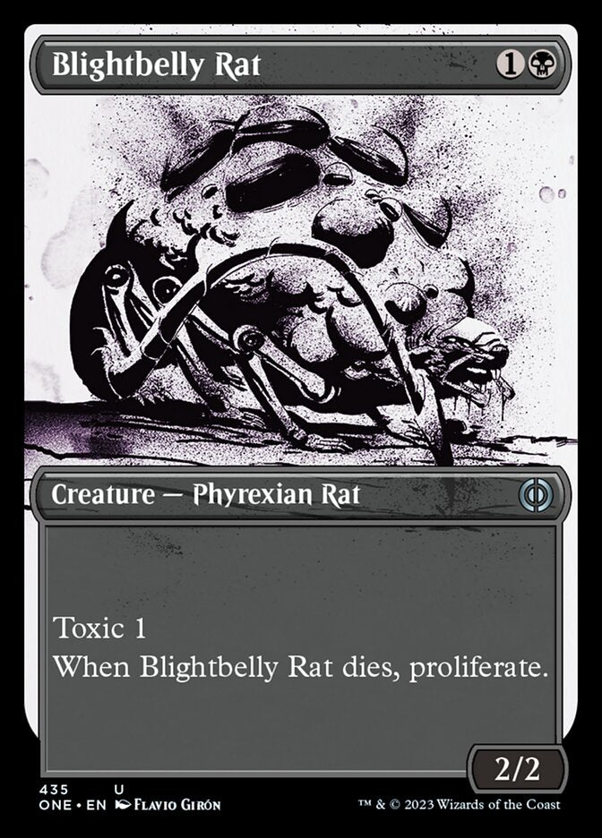 Blightbelly Rat (Showcase Ichor Step-and-Compleat Foil) [Phyrexia: All Will Be One] | Gate City Games LLC