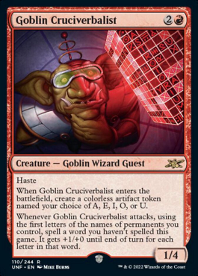 Goblin Cruciverbalist [Unfinity] | Gate City Games LLC