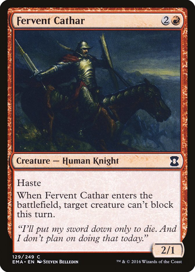 Fervent Cathar [Eternal Masters] | Gate City Games LLC