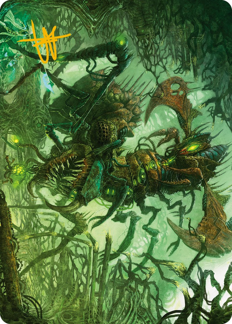 Skyscythe Engulfer Art Card (Gold-Stamped Signature) [Phyrexia: All Will Be One Art Series] | Gate City Games LLC