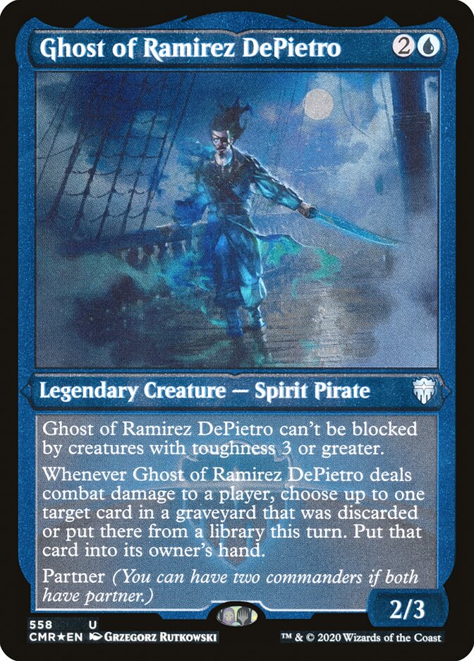 Ghost of Ramirez DePietro (Etched) [Commander Legends] | Gate City Games LLC