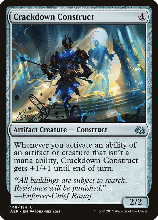 Crackdown Construct [Aether Revolt] | Gate City Games LLC