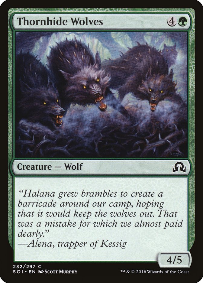 Thornhide Wolves [Shadows over Innistrad] | Gate City Games LLC