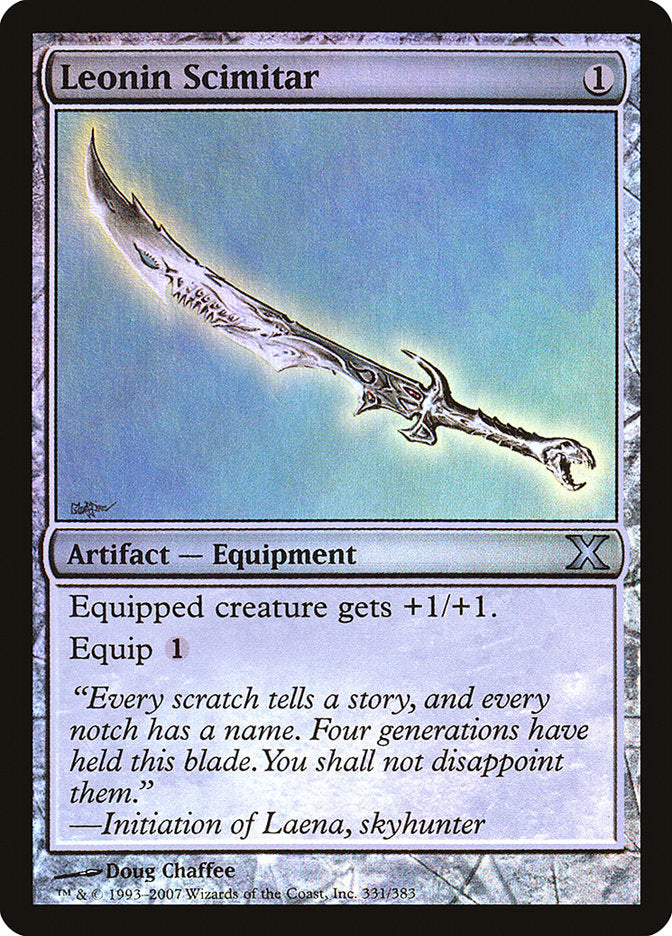 Leonin Scimitar (Premium Foil) [Tenth Edition] | Gate City Games LLC