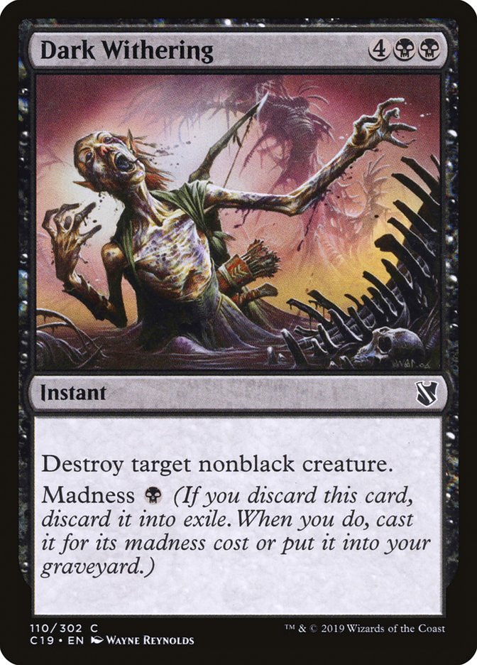 Dark Withering [Commander 2019] | Gate City Games LLC