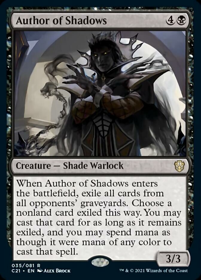 Author of Shadows [Commander 2021] | Gate City Games LLC