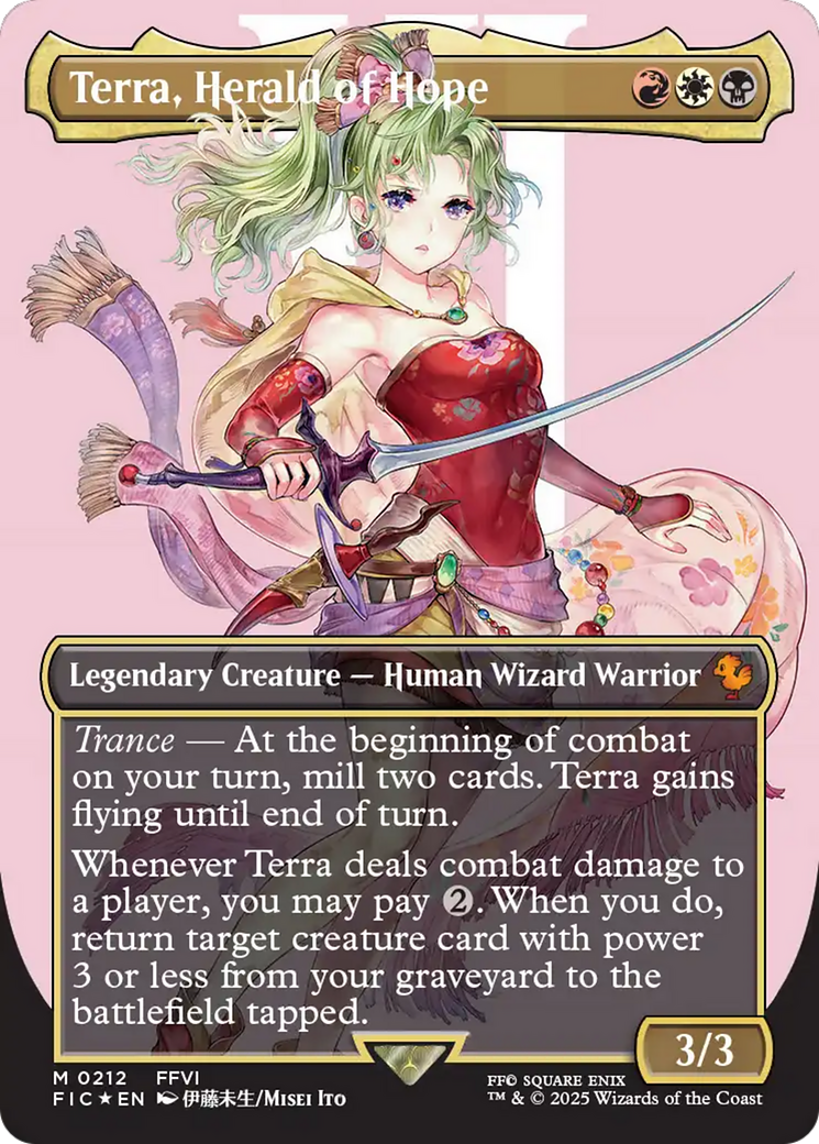 Terra, Herald of Hope (Borderless) (Surge Foil) [FINAL FANTASY Commander] | Gate City Games LLC