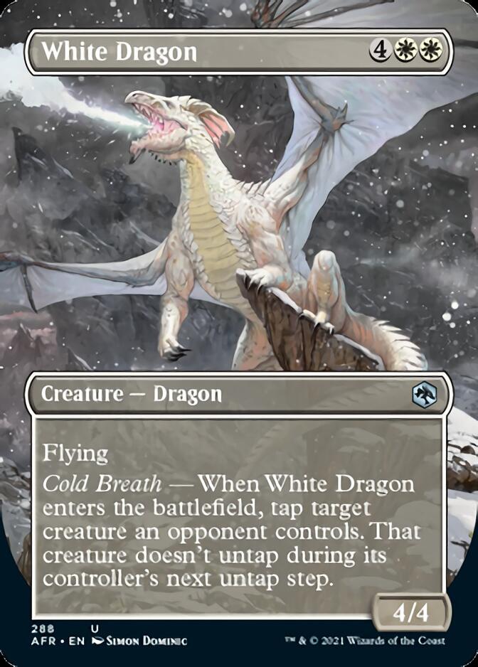 White Dragon (Borderless Alternate Art) [Dungeons & Dragons: Adventures in the Forgotten Realms] | Gate City Games LLC