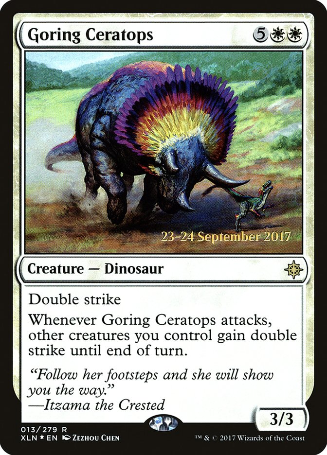 Goring Ceratops [Ixalan Prerelease Promos] | Gate City Games LLC