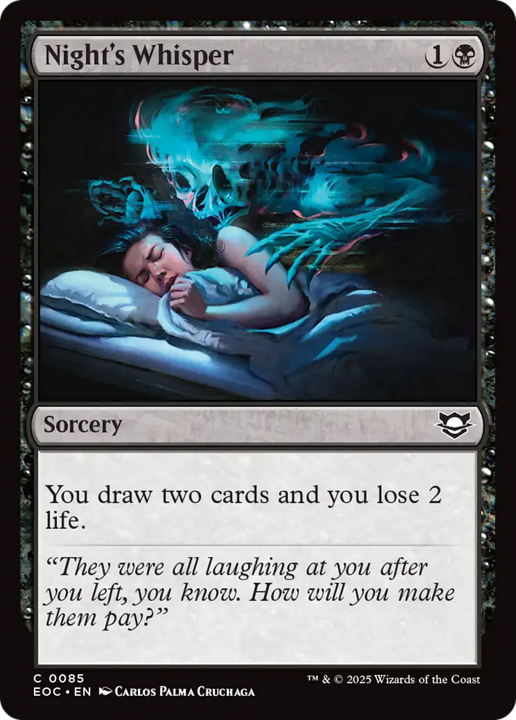 Night's Whisper [Edge of Eternities Commander] | Gate City Games LLC