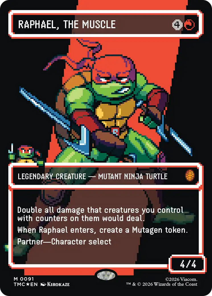 Raphael, the Muscle (0091) (Borderless) (Surge Foil) [Teenage Mutant Ninja Turtles Commander] | Gate City Games LLC