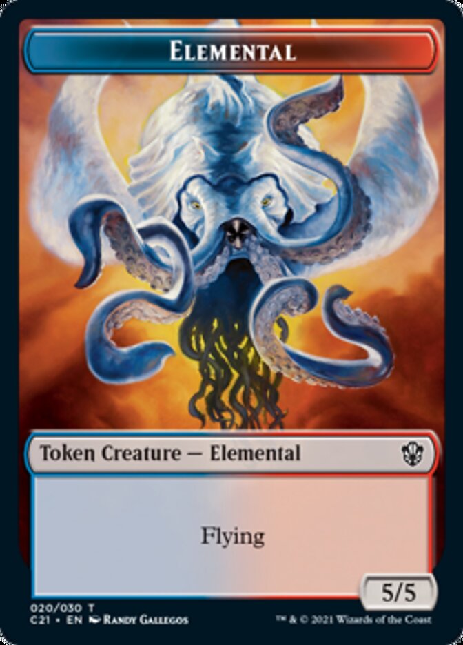 Elemental (020) // Copy Double-Sided Token [Commander 2021 Tokens] | Gate City Games LLC