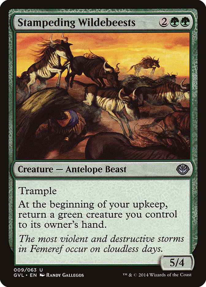 Stampeding Wildebeests (Garruk vs. Liliana) [Duel Decks Anthology] | Gate City Games LLC