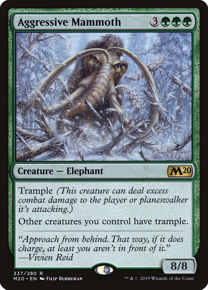 Aggressive Mammoth [Core Set 2020] | Gate City Games LLC