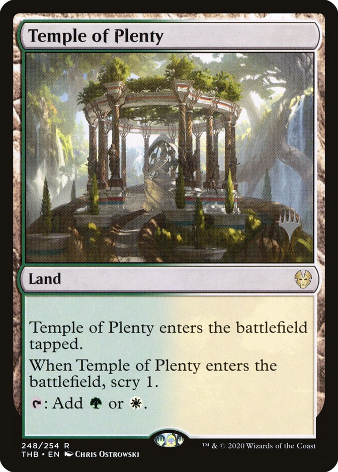 Temple of Plenty (Promo Pack) [Theros Beyond Death Promos] | Gate City Games LLC
