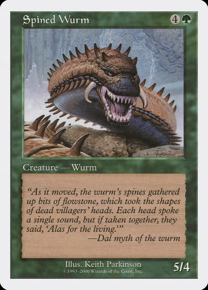 Spined Wurm [Media Promos] | Gate City Games LLC