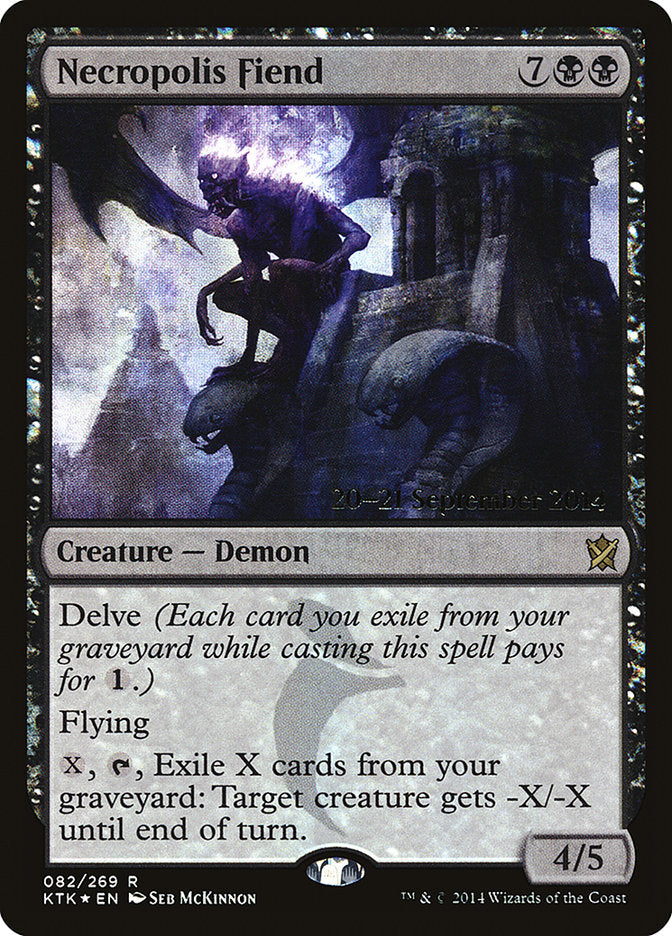 Necropolis Fiend [Khans of Tarkir Prerelease Promos] | Gate City Games LLC