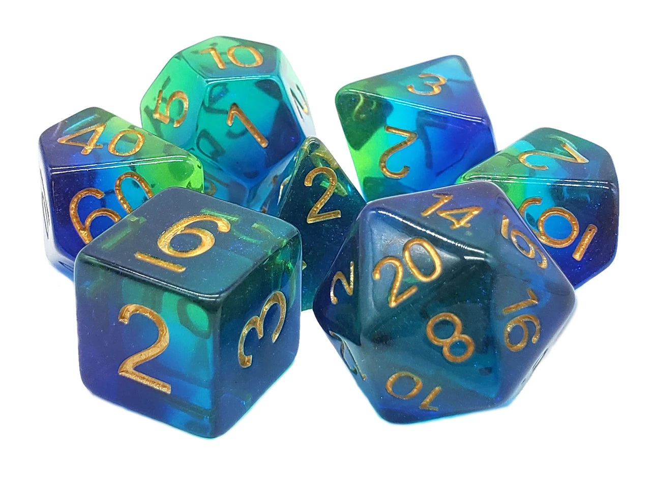 Old School Dice - 7 Piece DnD RPG Dice Set | Gate City Games LLC