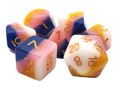 Old School Dice - 7 Piece DnD RPG Dice Set | Gate City Games LLC