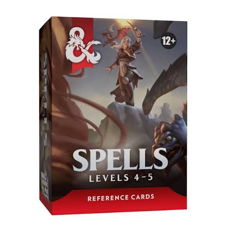 Dungeons & Dragons Reference Cards - Spells | Gate City Games LLC