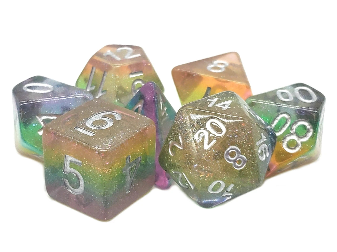 Old School Dice - 7 Piece DnD RPG Dice Set | Gate City Games LLC