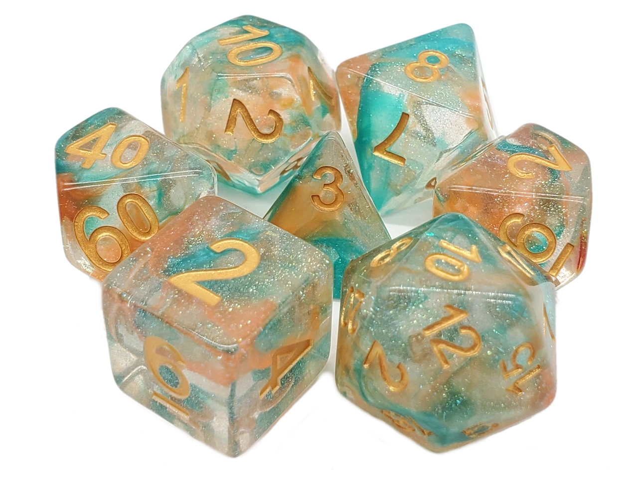 Old School Dice - 7 Piece DnD RPG Dice Set | Gate City Games LLC