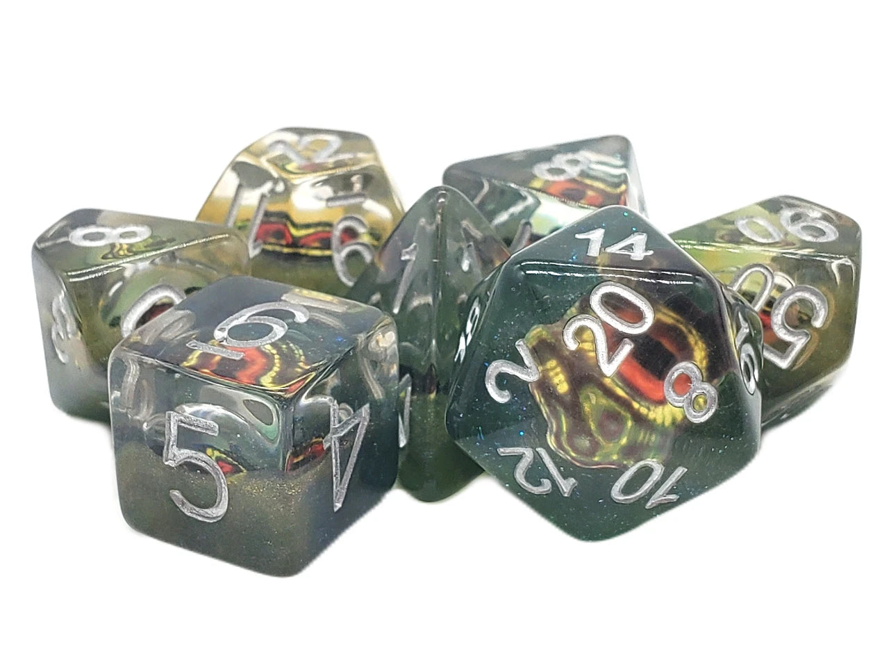 Old School Dice - 7 Piece DnD RPG Dice Set | Gate City Games LLC