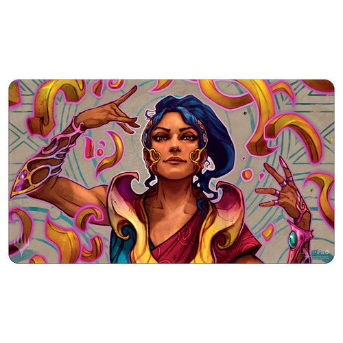 Magic the Gathering Playmat : The Lost Caverns of Ixalan: Saheeli, the Sun's Brilliance | Gate City Games LLC