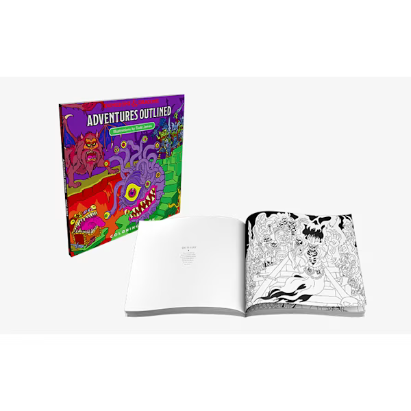 D&D Adventures Outlined - Coloring Book | Gate City Games LLC