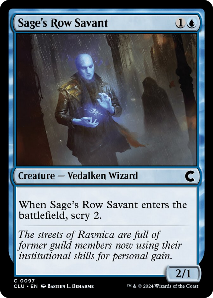 Sage's Row Savant [Ravnica: Clue Edition] | Gate City Games LLC