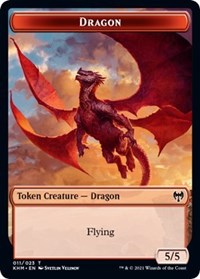 Dragon // Thopter Double-sided Token [Kaldheim Commander Tokens] | Gate City Games LLC