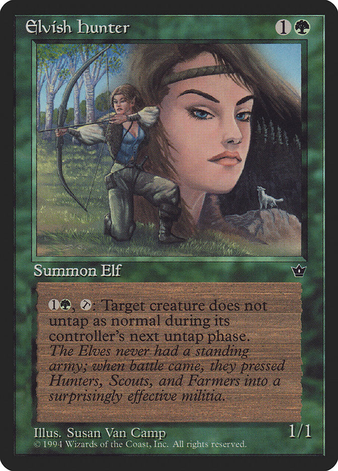 Elvish Hunter (Susan Van Camp) [Fallen Empires] | Gate City Games LLC