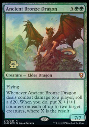 Ancient Bronze Dragon [Commander Legends: Battle for Baldur's Gate Prerelease Promos] | Gate City Games LLC