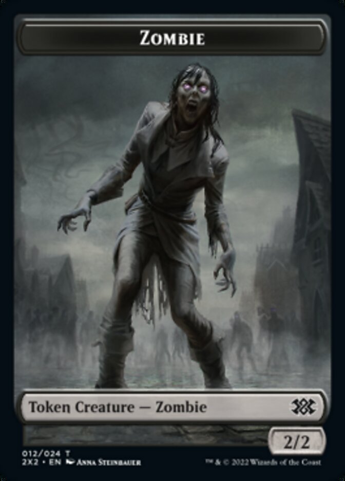 Zombie // Vampire Double-sided Token [Double Masters 2022 Tokens] | Gate City Games LLC