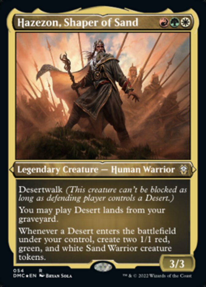 Hazezon, Shaper of Sand (Foil Etched) [Dominaria United Commander] | Gate City Games LLC