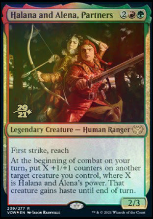 Halana and Alena, Partners [Innistrad: Crimson Vow Prerelease Promos] | Gate City Games LLC