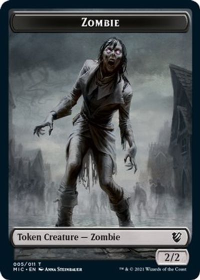 Zombie (005 MIC) // Zombie (005 MID) [Innistrad: Midnight Hunt Commander] | Gate City Games LLC