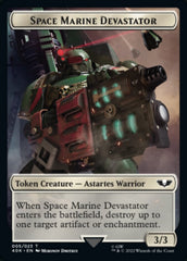 Soldier (002) // Space Marine Devastator Double-sided Token [Universes Beyond: Warhammer 40,000 Tokens] | Gate City Games LLC