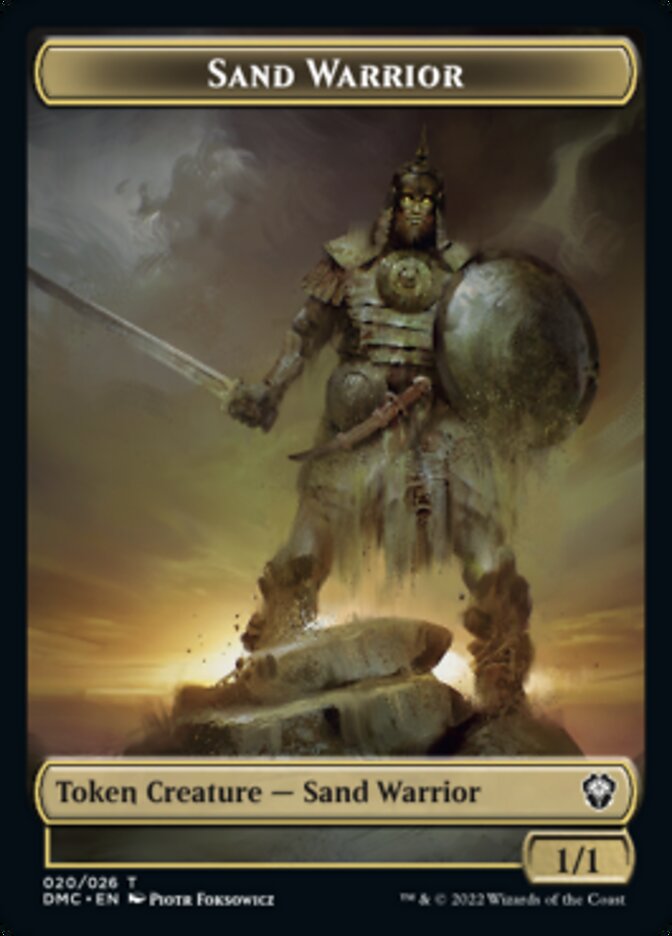 Phyrexian // Sand Warrior Double-sided Token [Dominaria United Tokens] | Gate City Games LLC