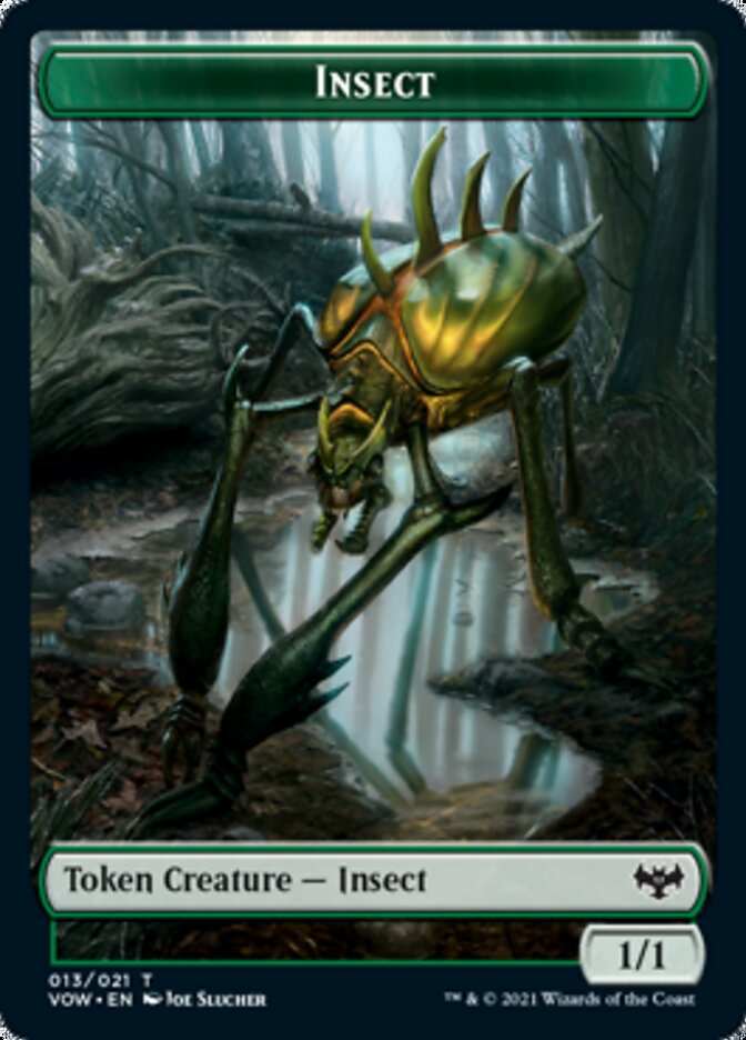 Insect // Slug Double-sided Token [Innistrad: Crimson Vow Tokens] | Gate City Games LLC