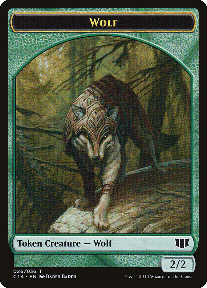 Treefolk // Wolf Double-sided Token [Commander 2014 Tokens] | Gate City Games LLC