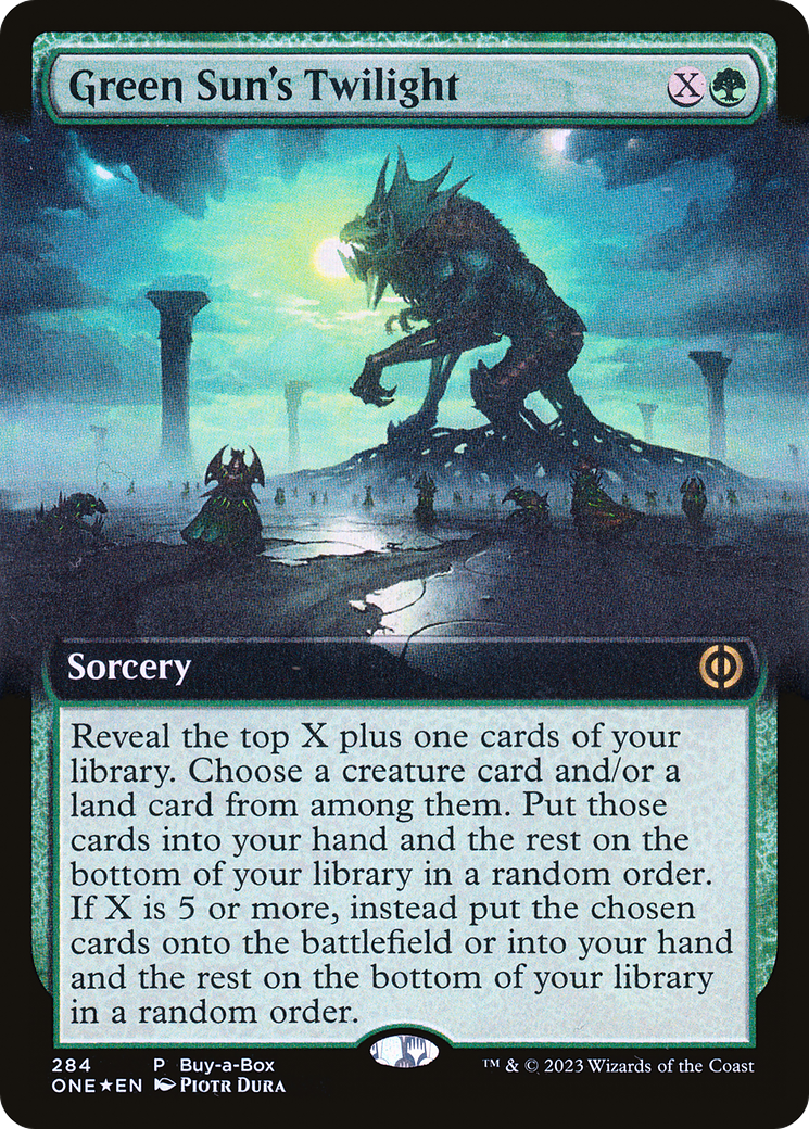 Green Sun's Twilight (Buy-A-Box) (Extended Art) [Phyrexia: All Will Be One] | Gate City Games LLC